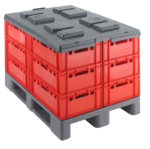 Plastpall lokk 1200x800 mm