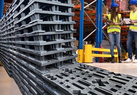 Exportpall perforert overside med toppkant 1200x800