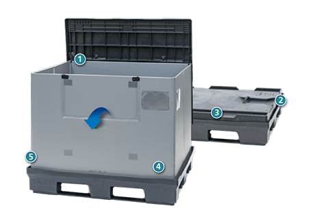 Pall container 1200x1000x990 mm System H-1210